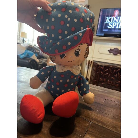 Large Vintage STRAWBERRY SHORTCAKE Plush Rag Doll ~ 20” RARE Figure Toy - Picture 10 of 12